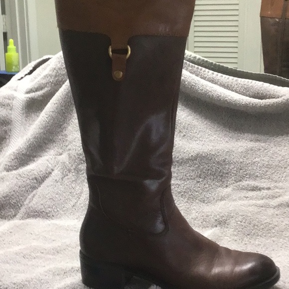 Make and Offer! Franco Sarto boots 6.5 Brown 2tone - Picture 4 of 9